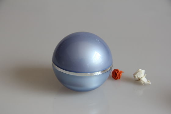 Luxury Empty Acrylic Cosmetic Face Cream Jar Blue For Makeup BB Cream