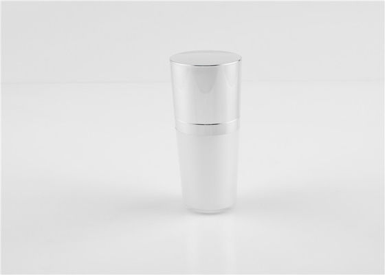 Skincare Acrylic Frosted Jar 15g Cosmetic Silver Cover Cream Jar / Bottle Packaging