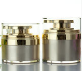 Luxury Shiny Gold Empty Plastic Cosmetics Cream Jars 15g 30g 50g